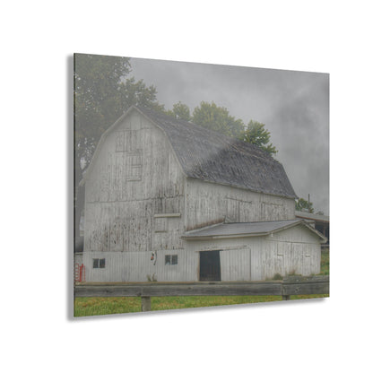 U R There Photography Columbiaville White Rustic Farmhouse Acrylic Wall Print