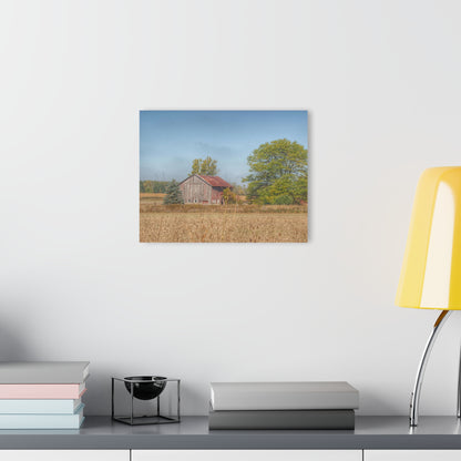 U R There Photography Brown City Wellman Line Road Little Red Rustic Farmhouse Acrylic Wall Print