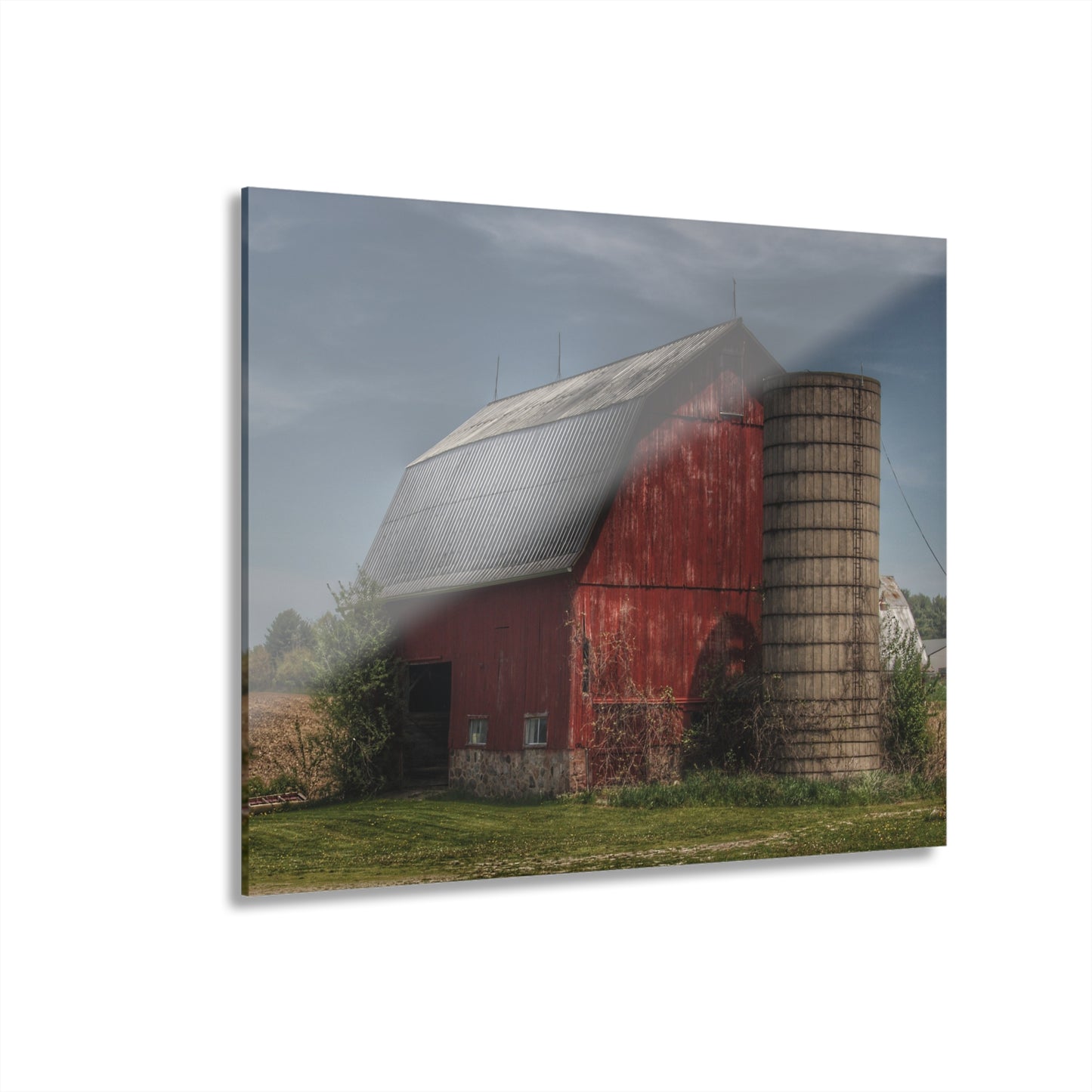 U R There Photography McDowell Road Red Rustic Farmhouse Acrylic Wall Print