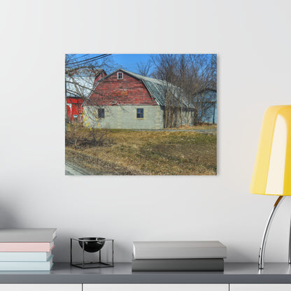 U R There Photography Indian Trail Block Barn at the Bend Rustic Farmhouse Acrylic Wall Print