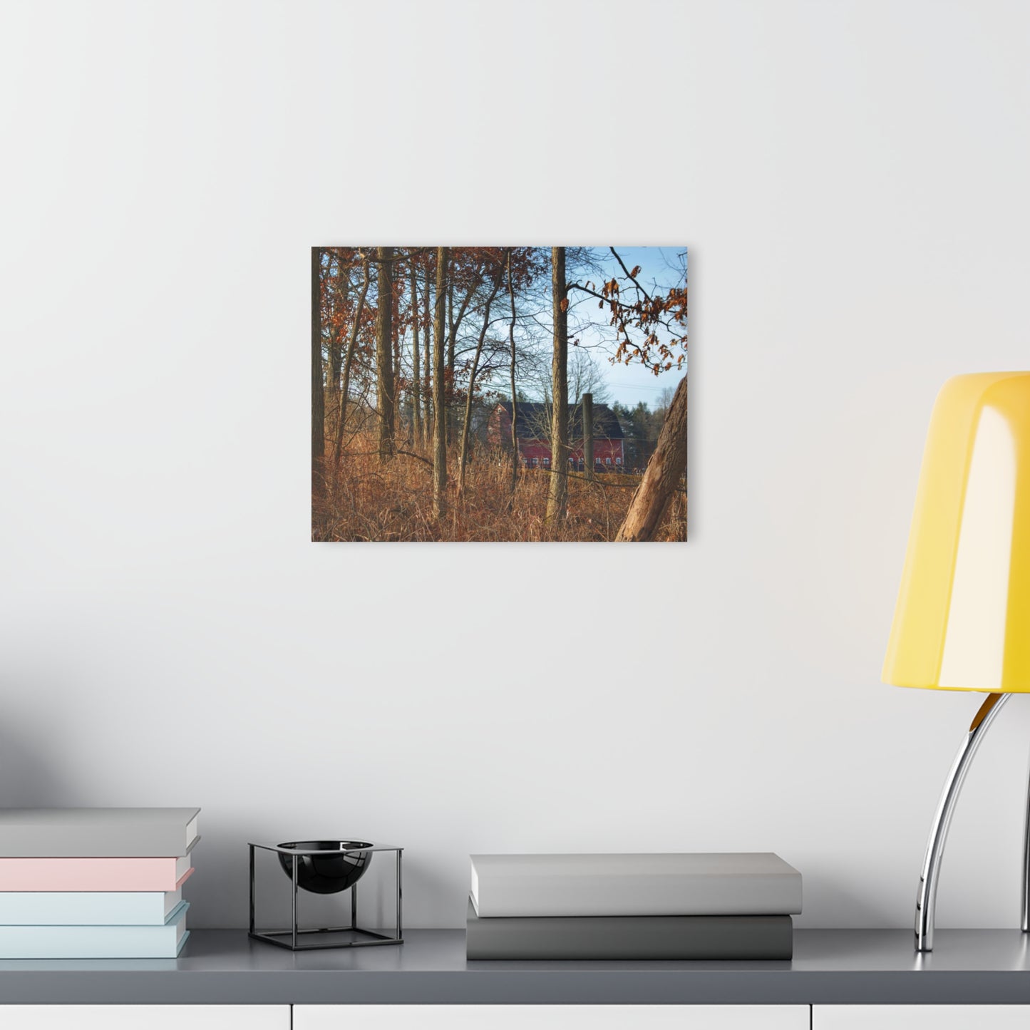 U R There Photography Blood Road Red II Rustic Farmhouse Acrylic Wall Print
