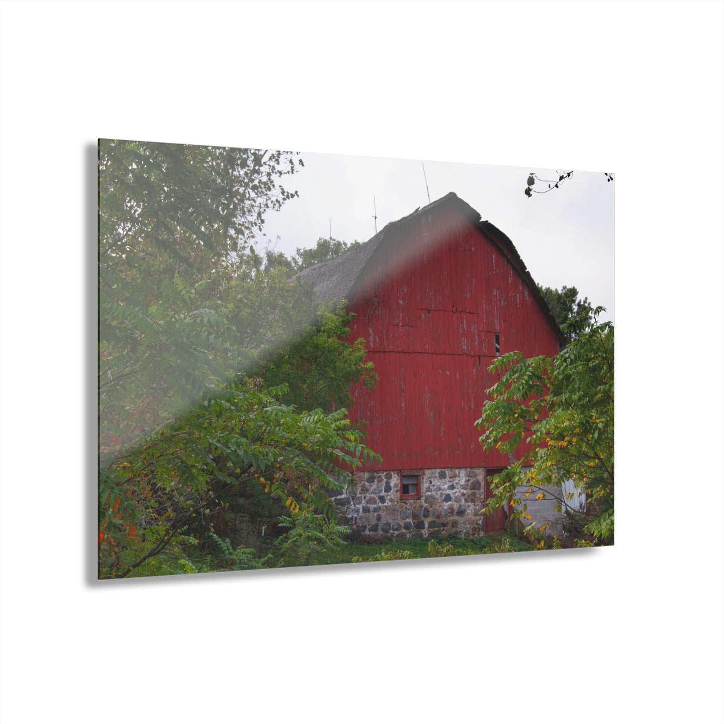 U R There Photography Brown Road Hidden Red II Rustic Farmhouse Acrylic Wall Print