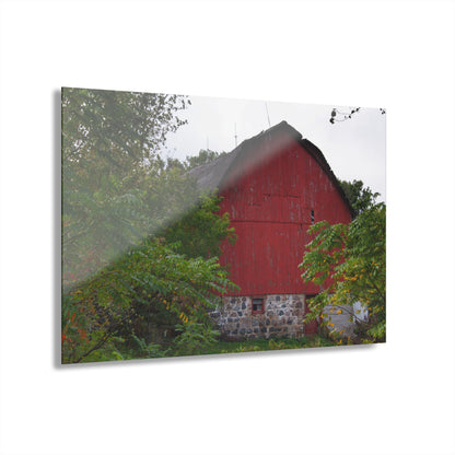 U R There Photography Brown Road Hidden Red II Rustic Farmhouse Acrylic Wall Print