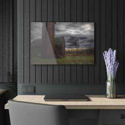 U R There Photography Pero Lake Road Grey II Rustic Farmhouse Acrylic Wall Print