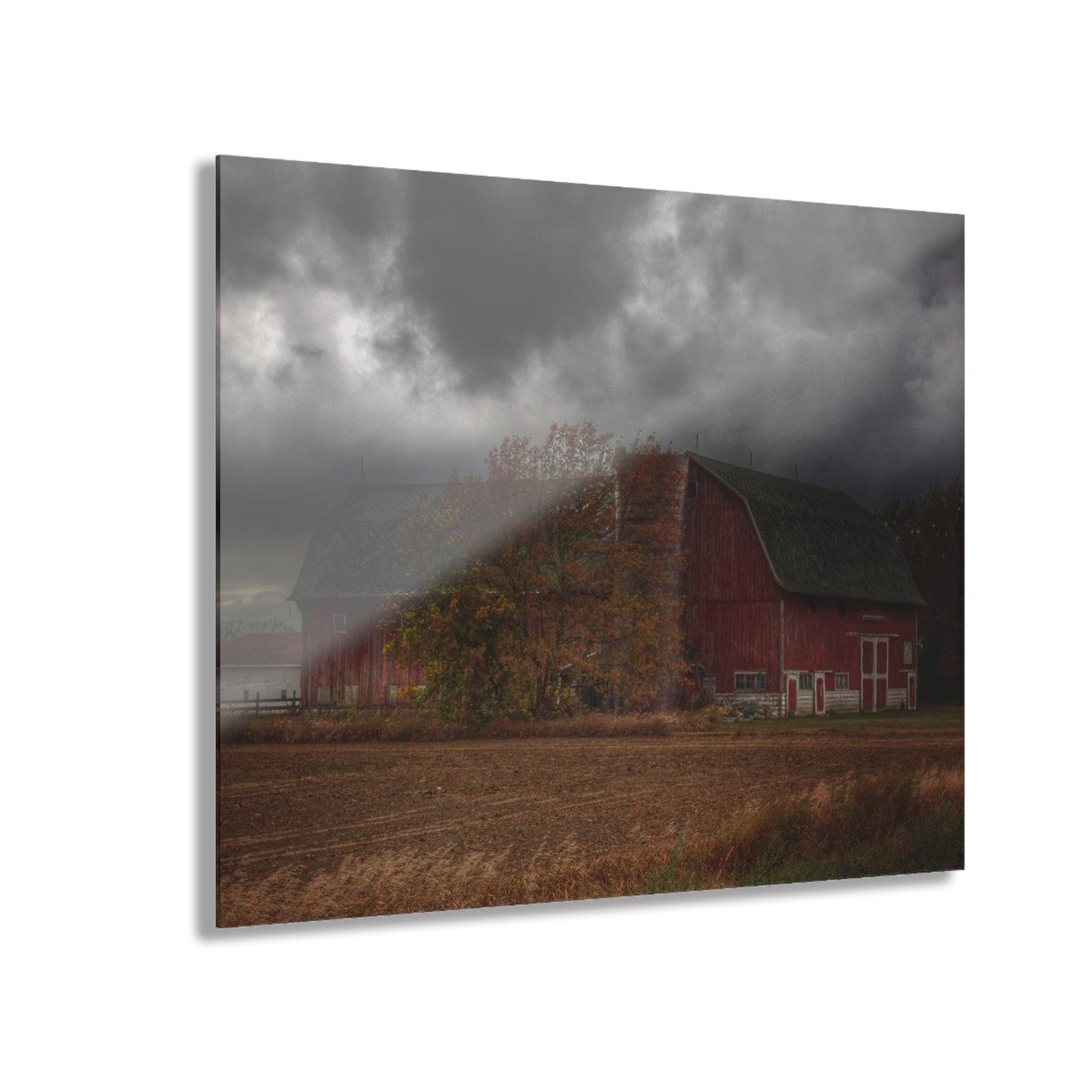 U R There Photography Hinson Road Reds I Rustic Farmhouse Acrylic Wall Print