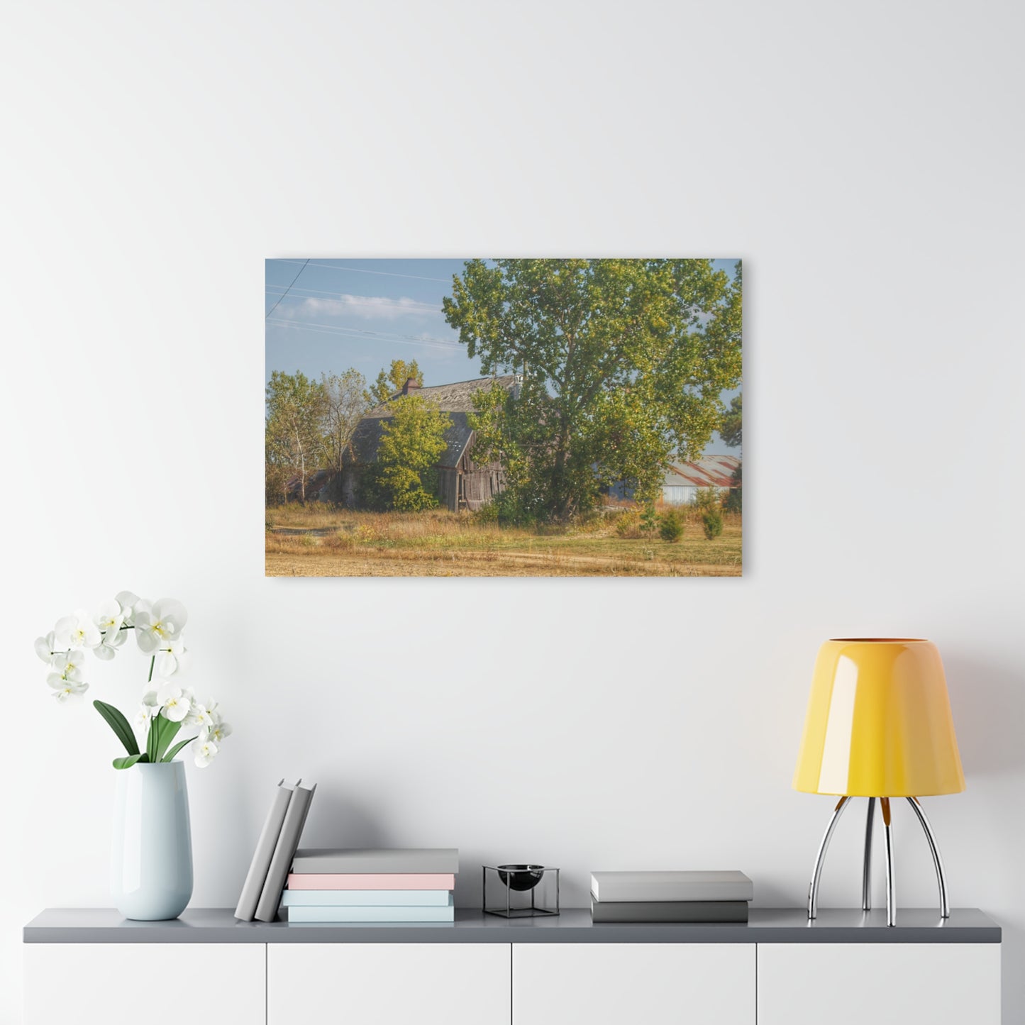 U R There Photography Barnes Road Grey Rustic Farmhouse Acrylic Wall Print