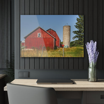 U R There Photography Shoemaker Reds Rustic Farmhouse Acrylic Wall Print