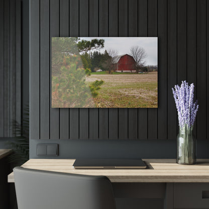 U R There Photography Hidden Millington Road Red Rustic Farmhouse Acrylic Wall Print