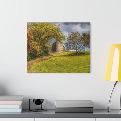U R There Photography M-24 Hilltop Grey Rustic Farmhouse Acrylic Wall Print