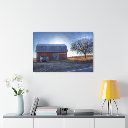 U R There Photography Rochester Red on a Spring Morning Rustic Farmhouse Acrylic Wall Print
