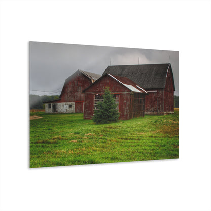 U R There Photography Winslow Road Reds Rustic Farmhouse Acrylic Wall Print
