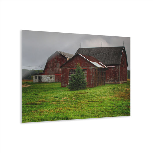 U R There Photography Winslow Road Reds Rustic Farmhouse Acrylic Wall Print
