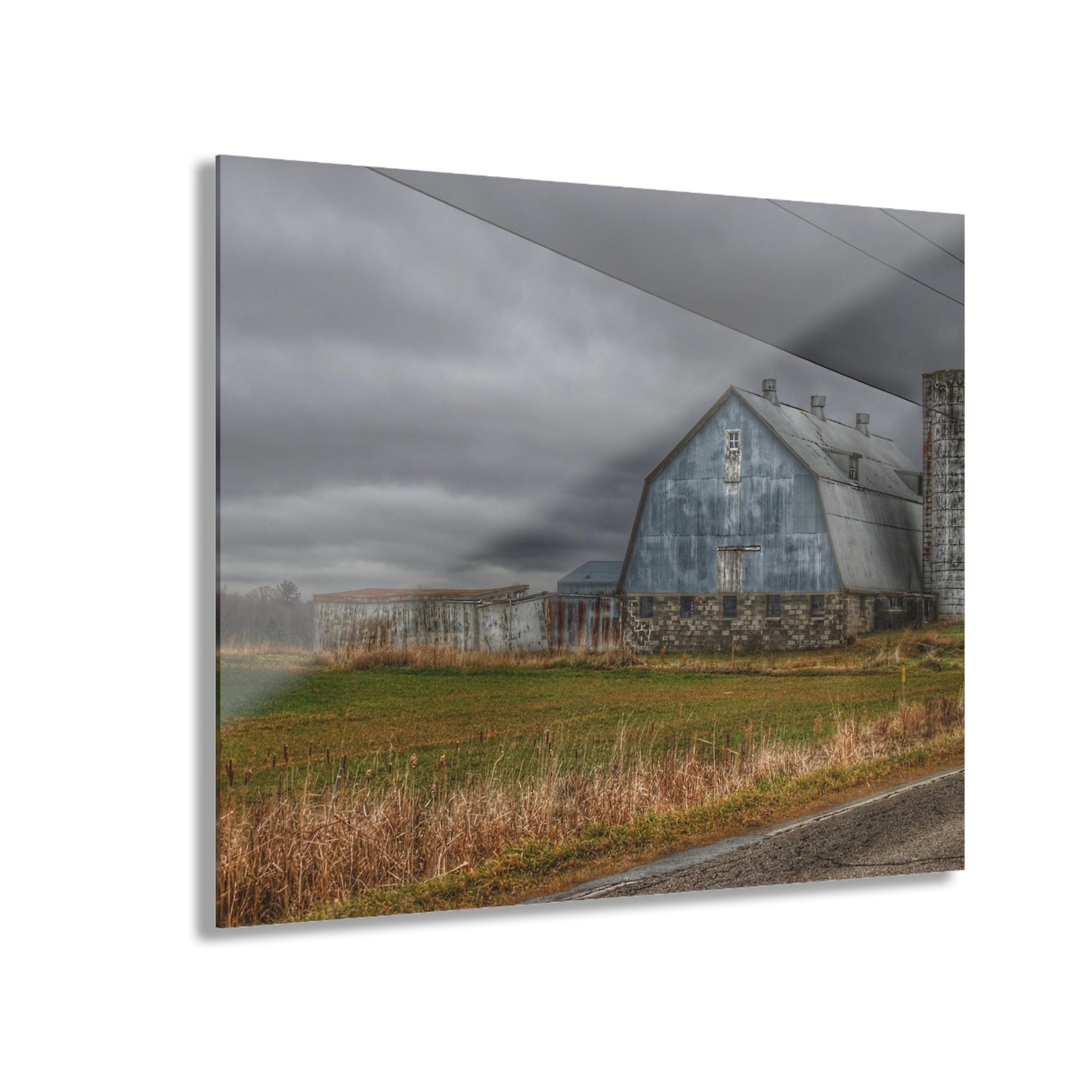 U R There Photography Daley Road Grey IV Rustic Farmhouse Acrylic Wall Print