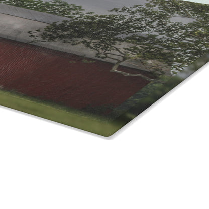 U R There Photography Barkley Road Buddies Rustic Farmhouse Tempered-Glass Cutting Board