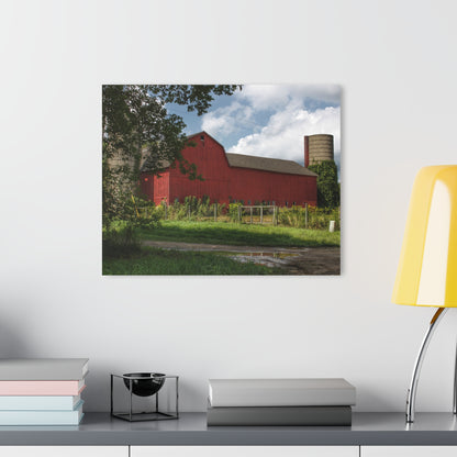 U R There Photography Metamora Road Red Rustic Farmhouse Acrylic Wall Print