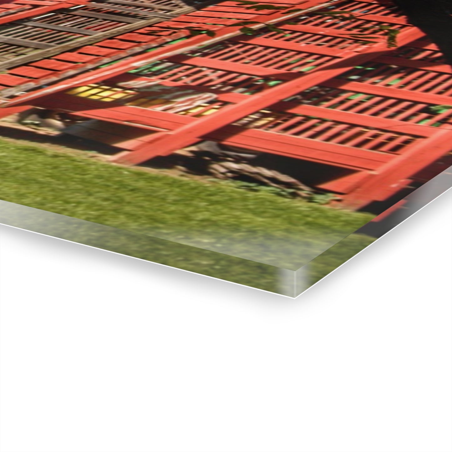 U R There Photography Gardner Road Red II Rustic Farmhouse Acrylic Wall Print