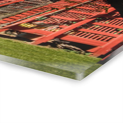 U R There Photography Gardner Road Red II Rustic Farmhouse Acrylic Wall Print