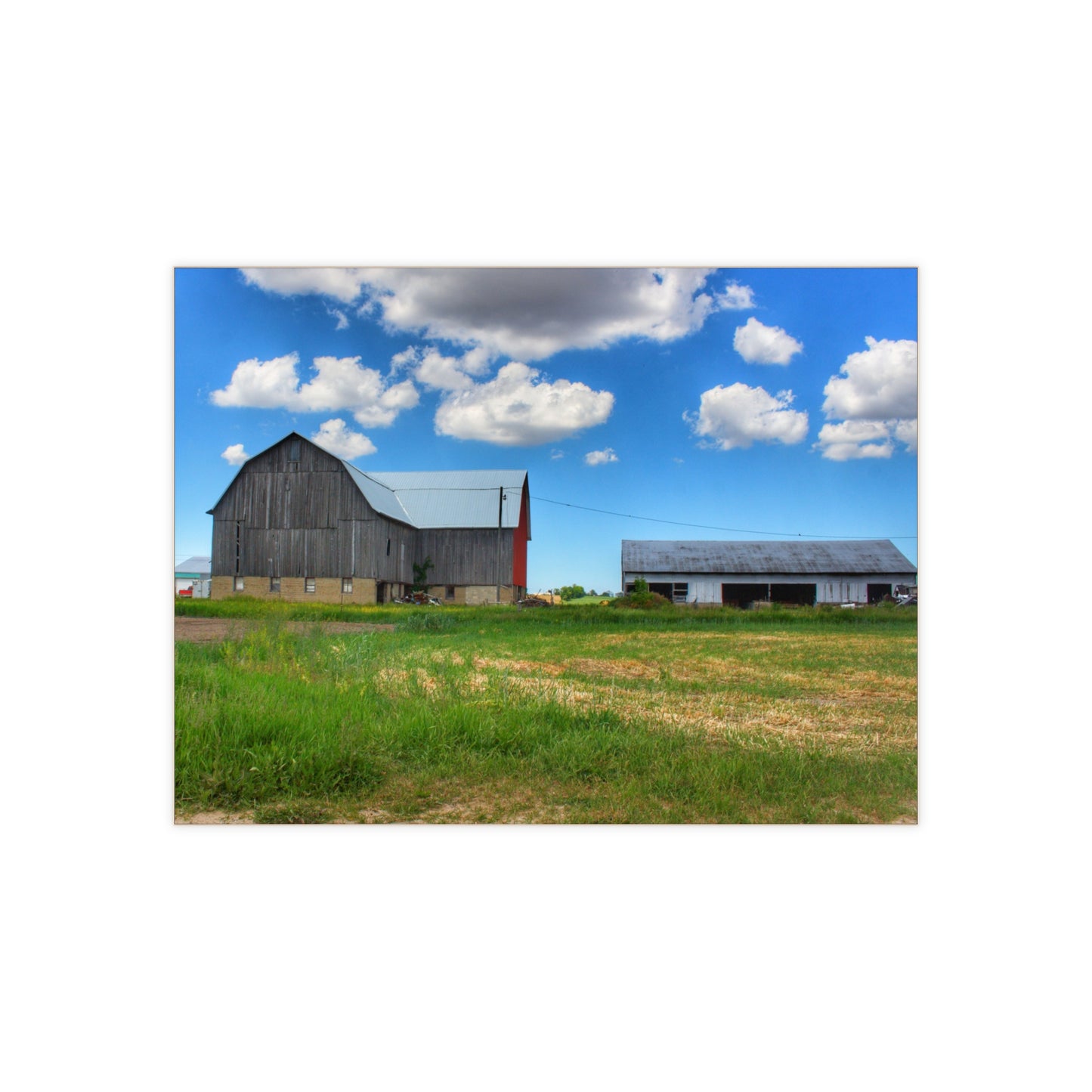 U R There Photography Cass City Elmwood Grey Rustic Farmhouse Decorative Ceramic Tile