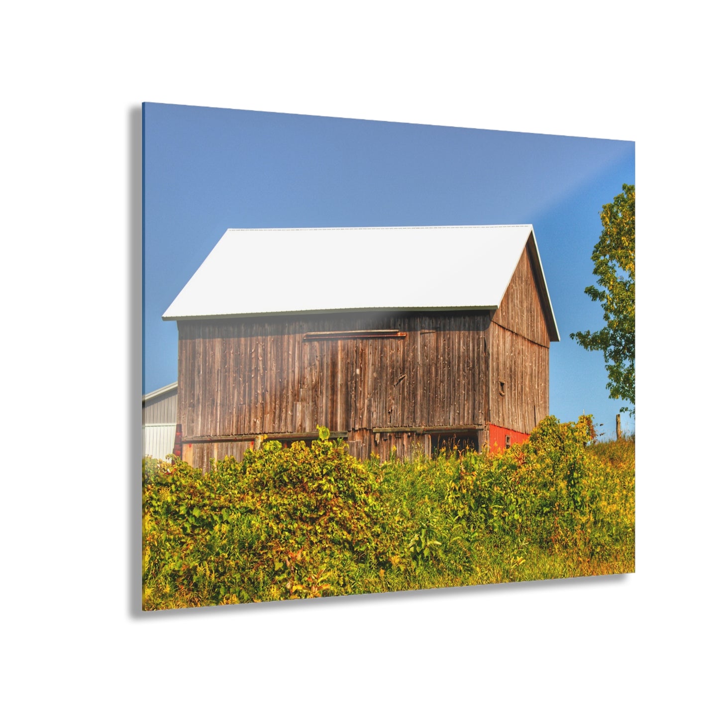 U R There Photography Hilltop High Grey Rustic Farmhouse Acrylic Wall Print