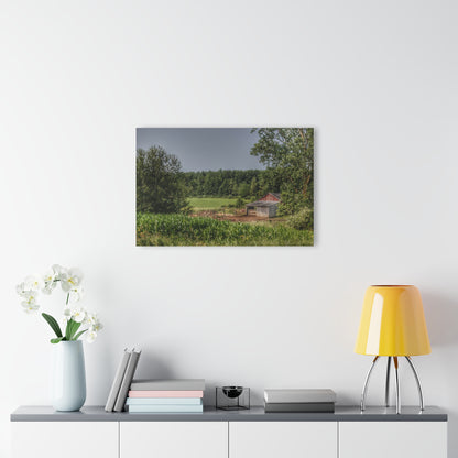 U R There Photography West Oregon Road Hidden Red I Rustic Farmhouse Acrylic Wall Print