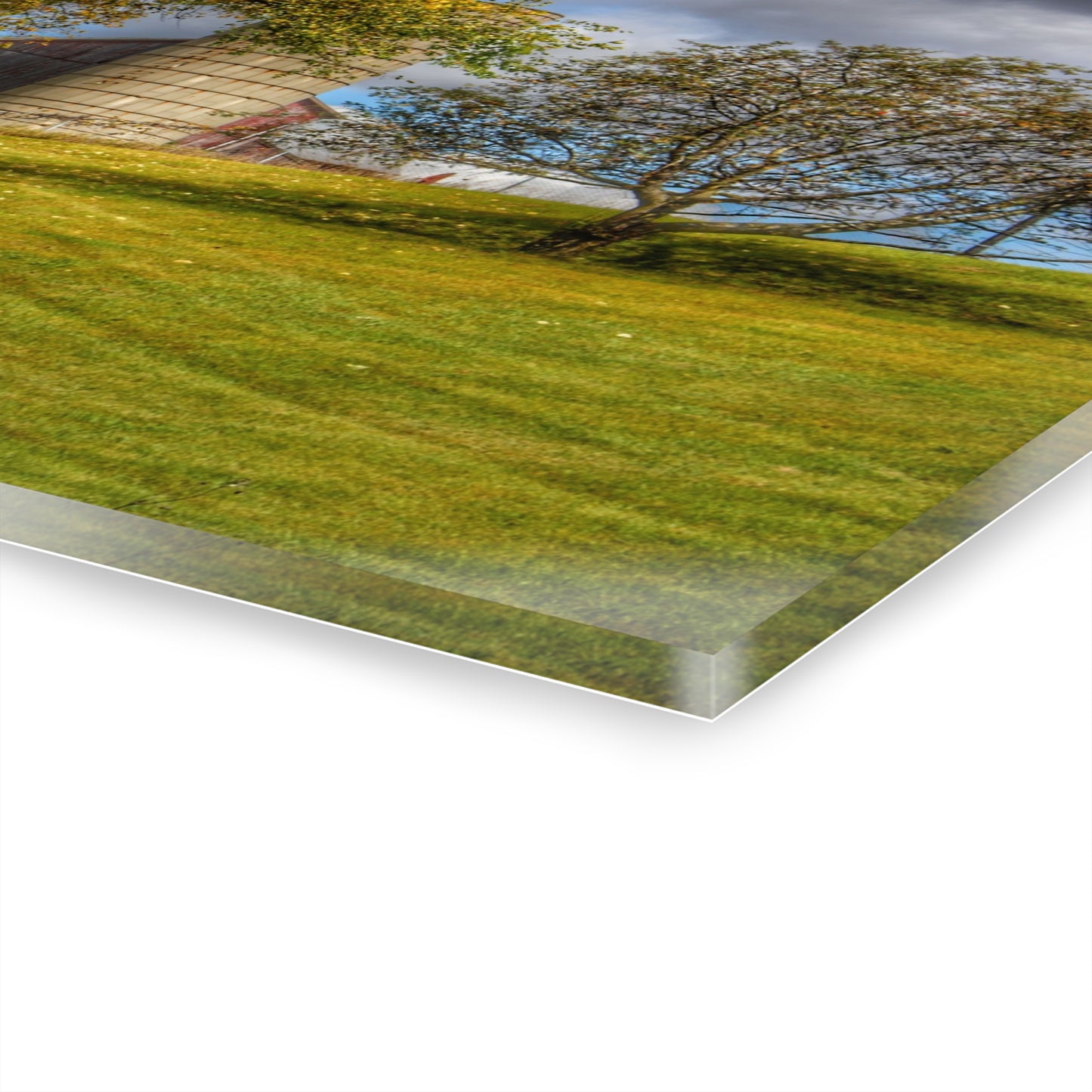 U R There Photography M-24 Hilltop Grey Rustic Farmhouse Acrylic Wall Print