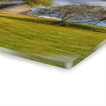 U R There Photography M-24 Hilltop Grey Rustic Farmhouse Acrylic Wall Print