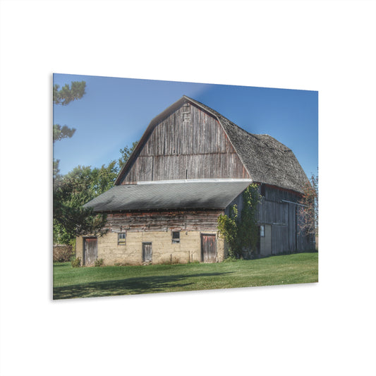 U R There Photography Snover Old Grey Rustic Farmhouse Acrylic Wall Print