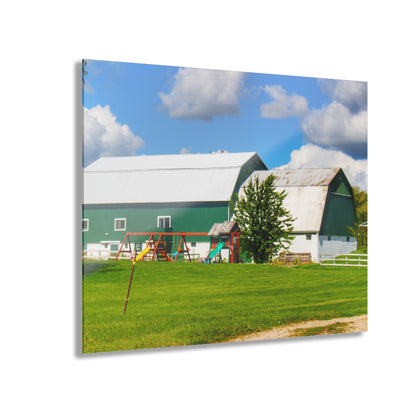 U R There Photography Hough Road Green Rustic Farmhouse Acrylic Wall Print