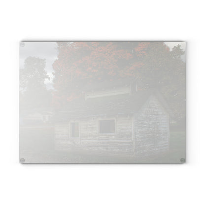 U R There Photography Rural Shack of Metamora Rustic Farmhouse Tempered-Glass Cutting Board
