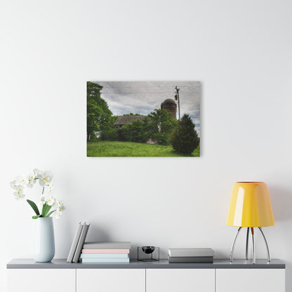 U R There Photography Higgins Road Greys Beyond the Greens Rustic Farmhouse Acrylic Wall Print