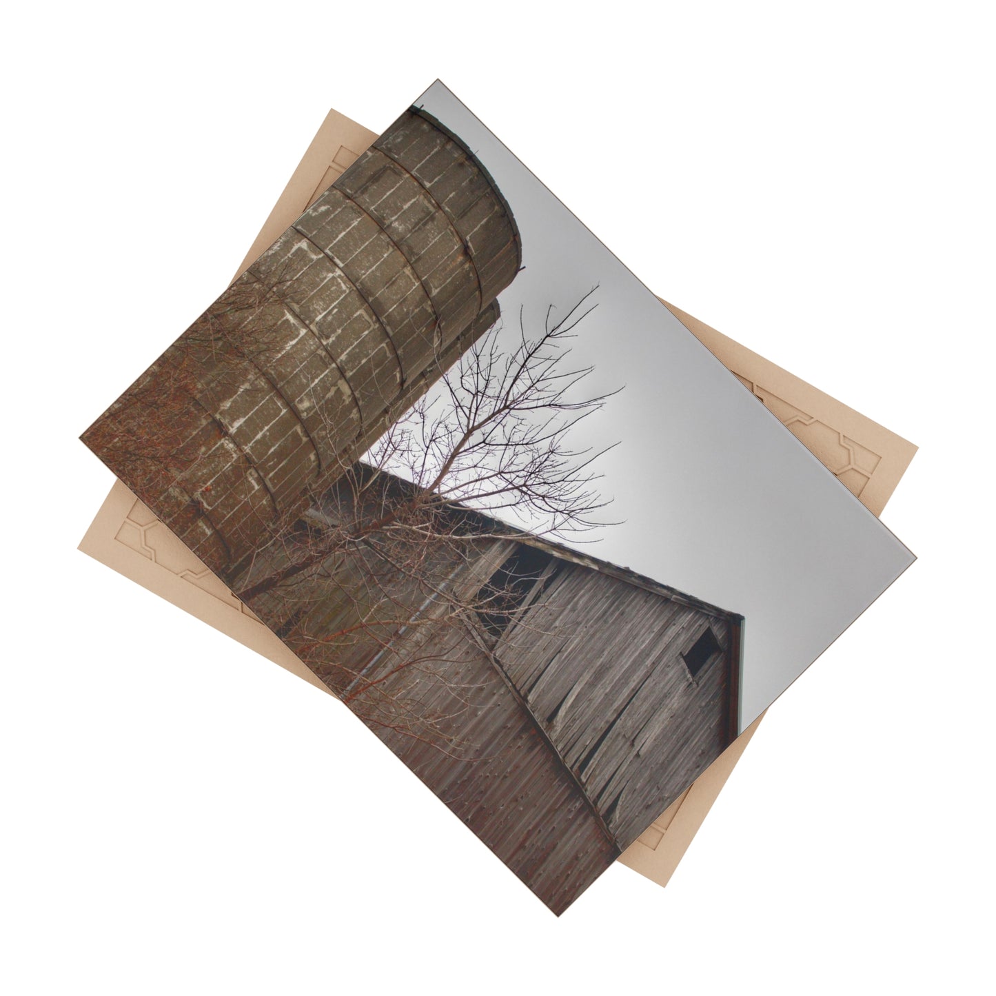 U R There Photography Brandon Hill Grey Rustic Farmhouse Decorative Ceramic Tile