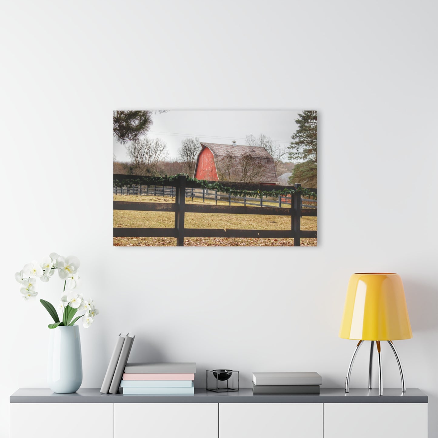 U R There Photography Beyond the Fence on Blood Road Rustic Farmhouse Acrylic Wall Print