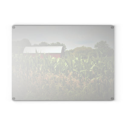 U R There Photography July Corn Rustic Farmhouse Tempered-Glass Cutting Board