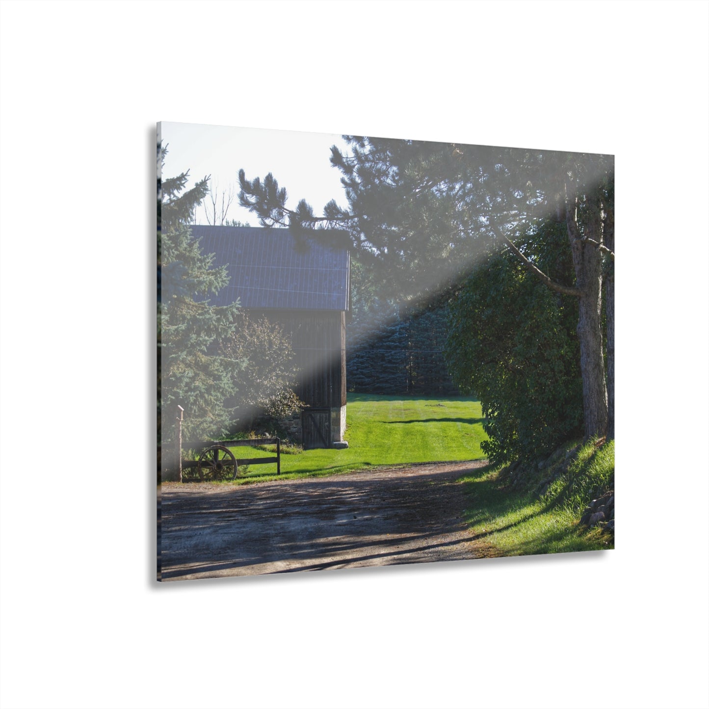 U R There Photography Hosner Road Hidden Grey Rustic Farmhouse Acrylic Wall Print