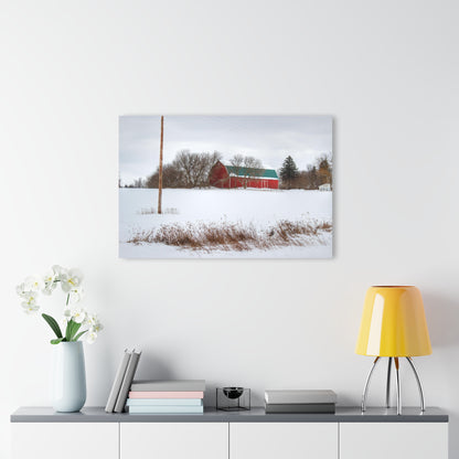 U R There Photography Five Lakes Hidden Red Rustic Farmhouse Acrylic Wall Print