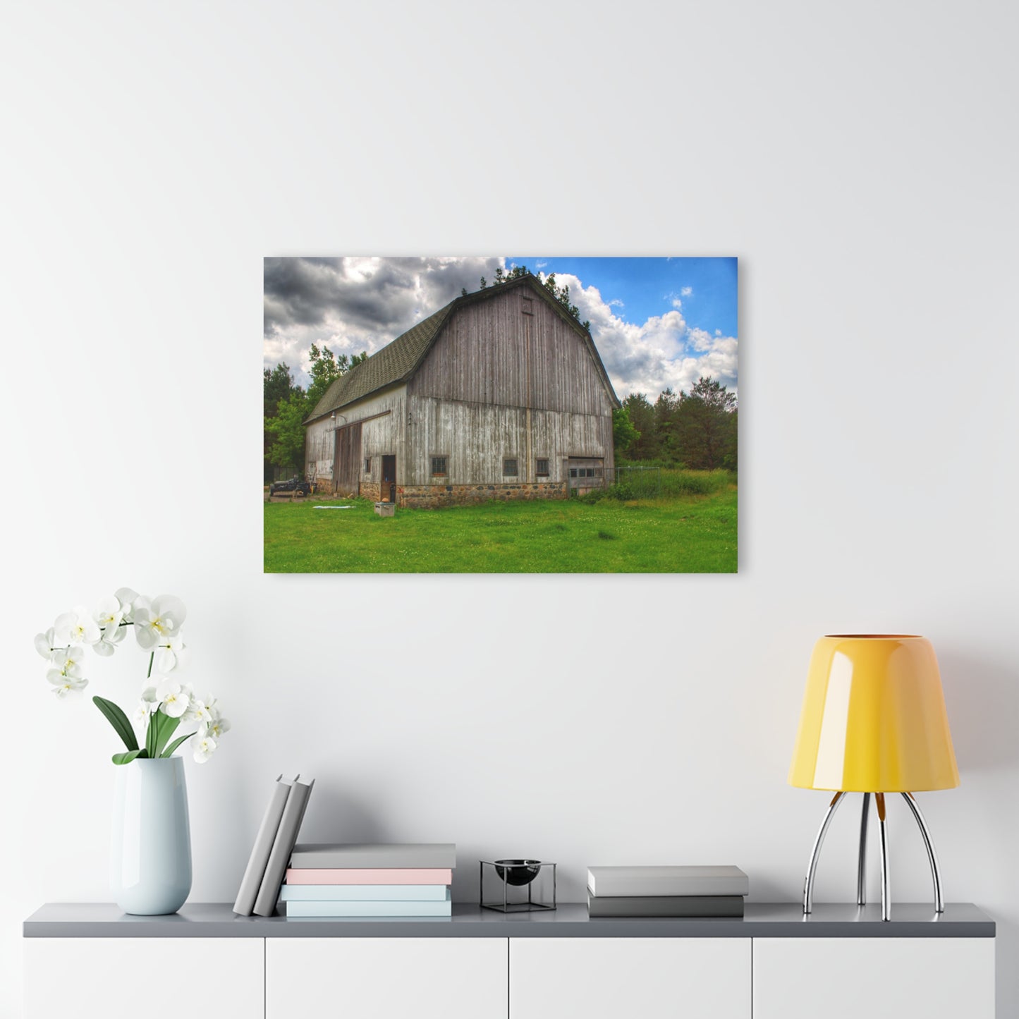 U R There Photography Fieldstone Grey Rustic Farmhouse Acrylic Wall Print