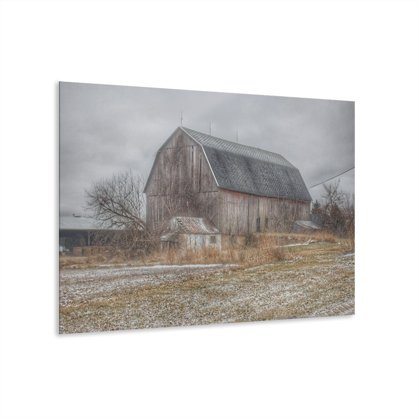 U R There Photography Mayville Road Grey Rustic Farmhouse Acrylic Wall Print