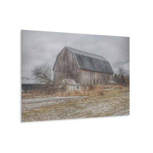 U R There Photography Mayville Road Grey Rustic Farmhouse Acrylic Wall Print