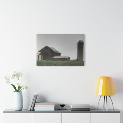 U R There Photography Farm in the Fog Rustic Farmhouse Acrylic Wall Print