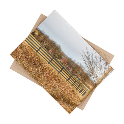 U R There Photography Barber Road Farm I Rustic Farmhouse Decorative Ceramic Tile 6" × 8" Glossy