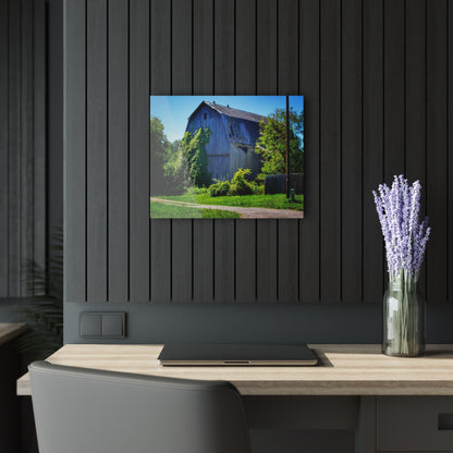 U R There Photography Dryden Road Grey Rustic Farmhouse Acrylic Wall Print