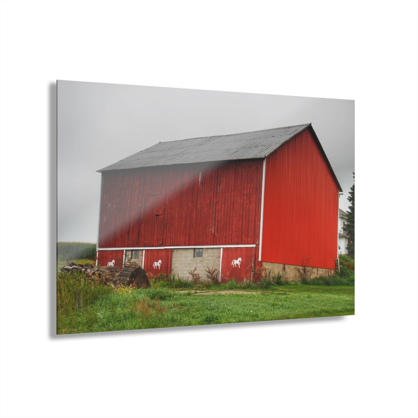 U R There Photography Brown Road Horse Barn II Rustic Farmhouse Acrylic Wall Print