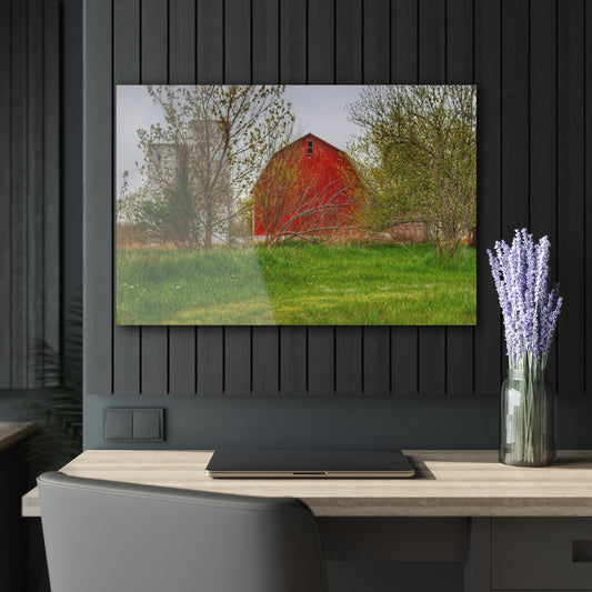 Barn Boutique Modern Farmhouse Acrylic Wall Print| Castle Corner Red I