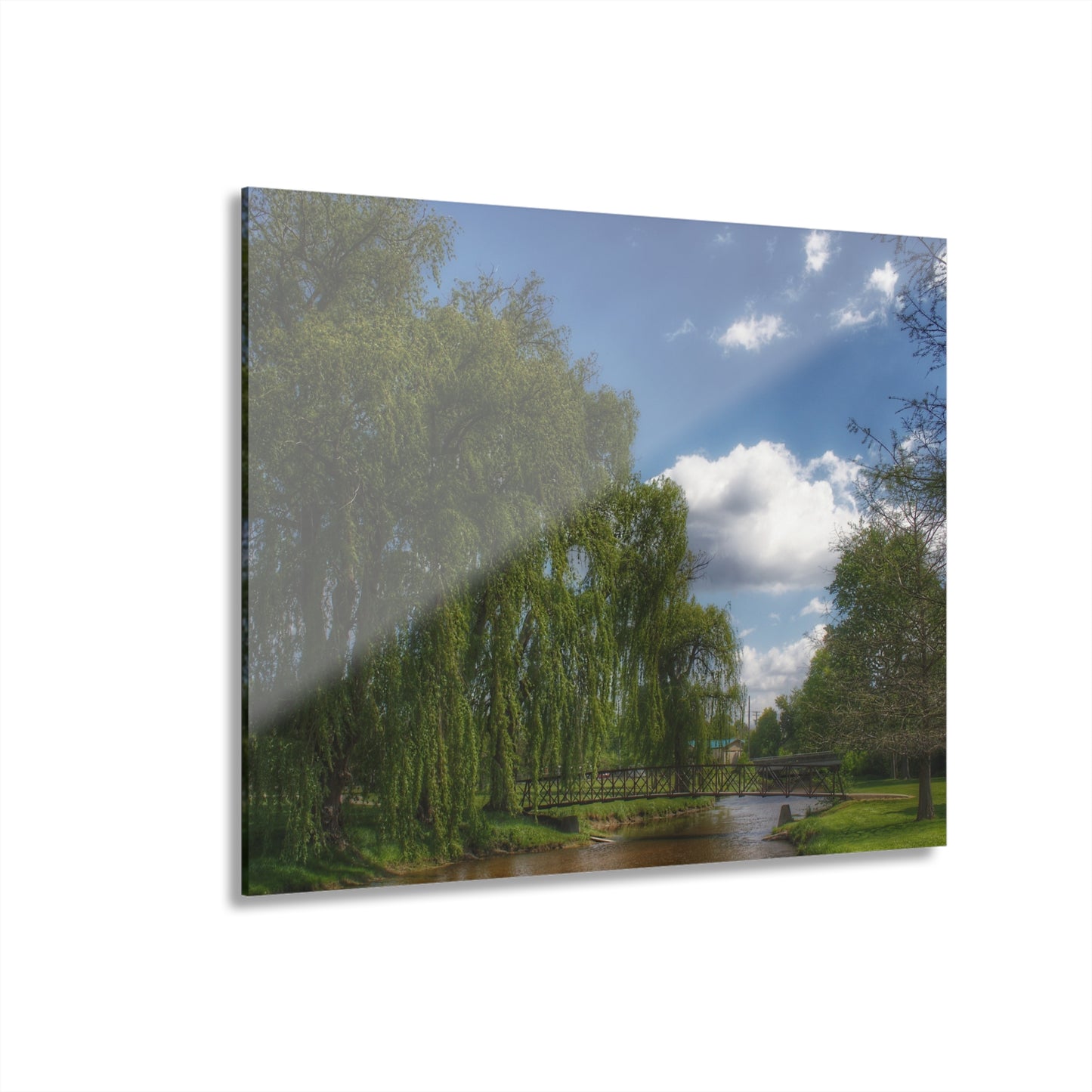 U R There Photography Cramton Park Bridge in Lapeer Rustic Farmhouse Acrylic Wall Print