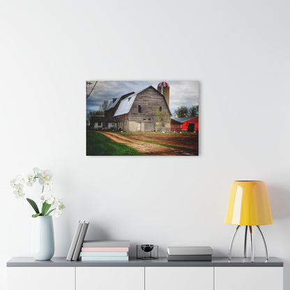 U R There Photography Murphy Lake Road Grey l Rustic Farmhouse Acrylic Wall Print