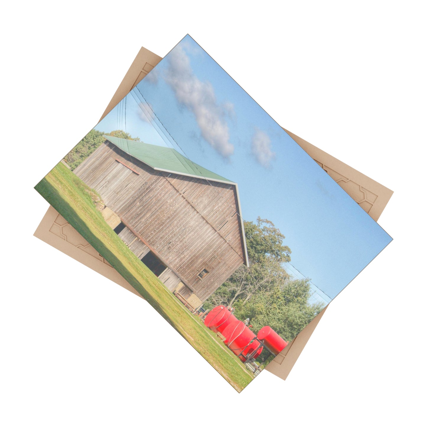 U R There Photography Kingston Road Grey Rustic Farmhouse Decorative Ceramic Tile