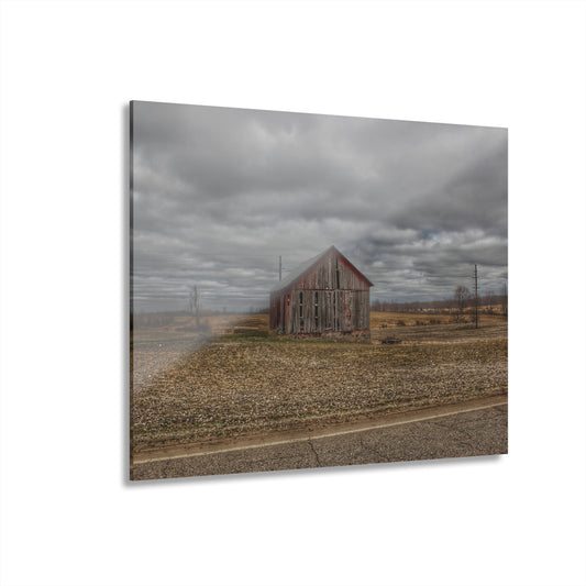 U R There Photography Barnes Road Little Red III Rustic Farmhouse Acrylic Wall Print