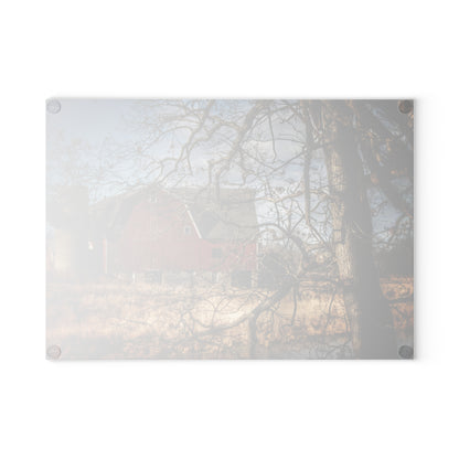 U R There Photography Greenwood Road Hidden Rustic Farmhouse Tempered-Glass Cutting Board