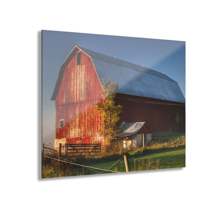 Barn Boutique Modern Farmhouse Acrylic Wall Print| Columbiaville Red III