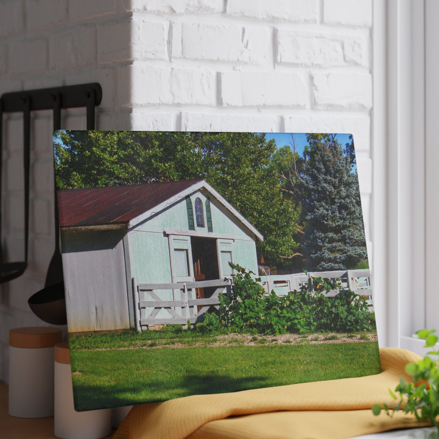 U R There Photography Beyond the Fence on Baldwin Rustic Farmhouse Tempered-Glass Cutting Board